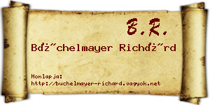 Büchelmayer Richárd névjegykártya